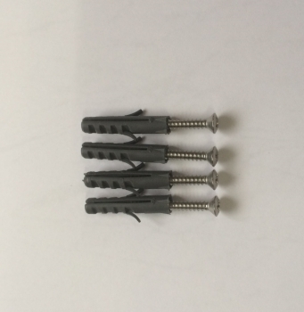 Edelstahlschrauben mit Dübel Durchmesser 6mm (Inhalt 4 Stck.)