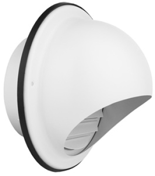 Luftkugel Edelstahl weiß mit Stutzen für Rohre DN 160