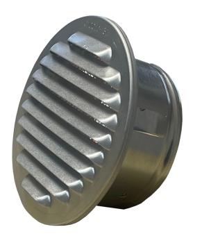 Lüftungsgitter Aluminium natur mit Stutzen DN 75- 80 mm