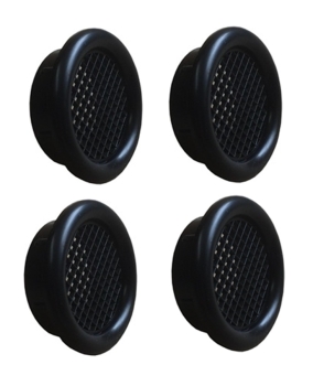 Möbellüfter rund schwarz Durchmesser 56mm (Set 4 Stück)