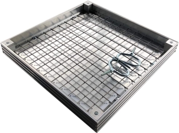 Preview: Schachtabdeckung Aluminium 30 x 30 cm, lichte Weite 20 x 20 cm