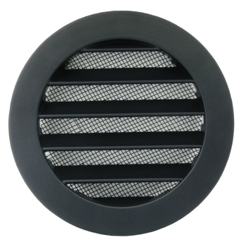 Preview: Wetterschutzgitter Aluminium Guss DN 80 schwarz