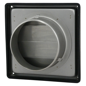 Preview: Wrasenklappe Edelstahl mit Stutzen für Rohre DN 100 incl. Schaumgummidichtung