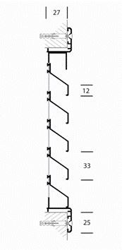 solido Lüftungsgitter Länge 400 mm Breite 60 mm Aluminium bronze