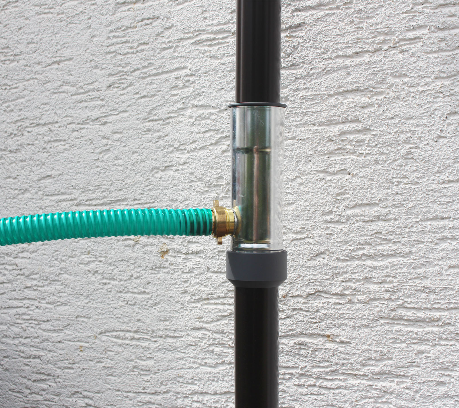 Regensammler mit Flex Schlauch Wassersammler Regenauffänger einfache Montage 