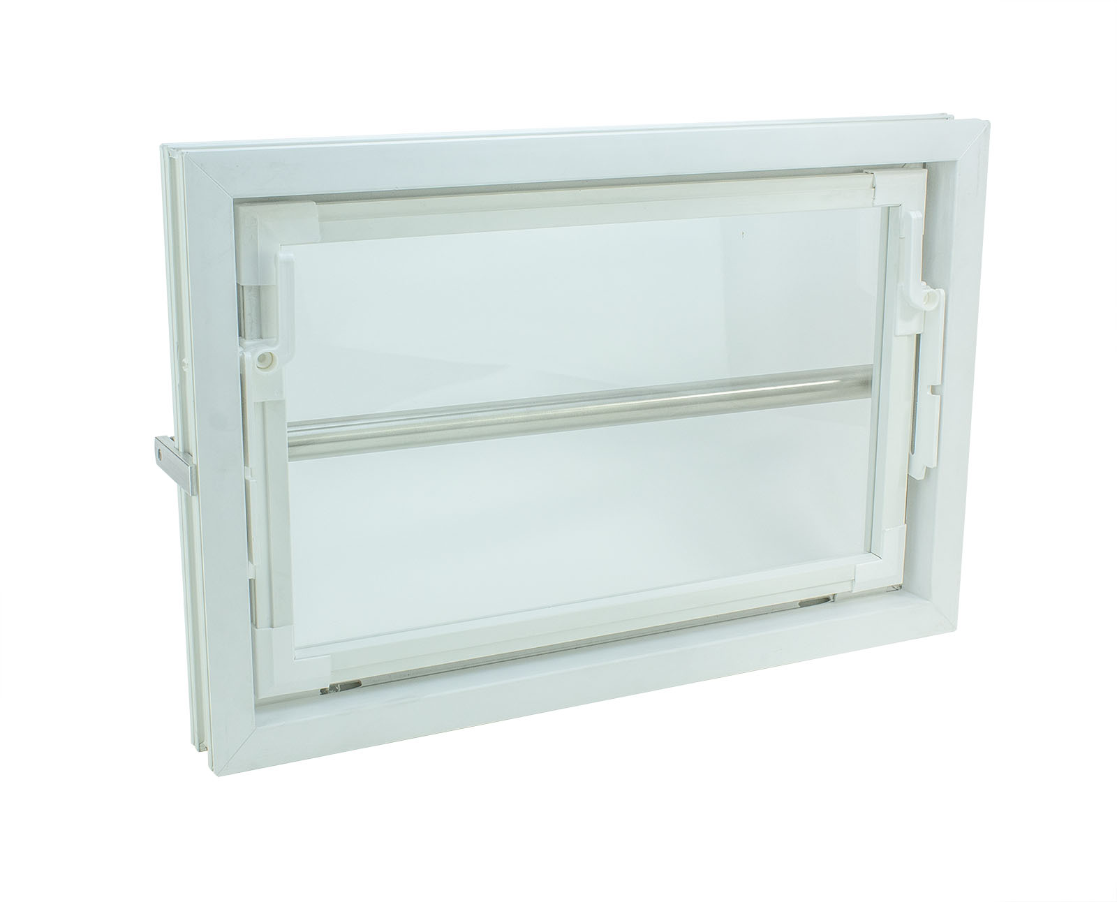 TROBAK - Kellerfenster weiss 100 x 60 Isolierverglasung 3.3 mit Komplett  Set Sicherheitsstange