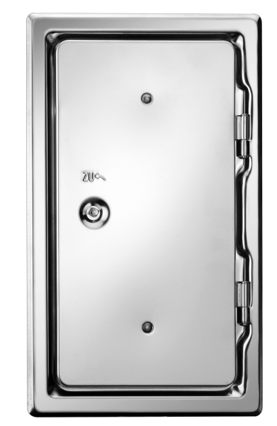 Kamintür Edelstahl Einbaumaß 10 x 24 cm, Upmann 10053