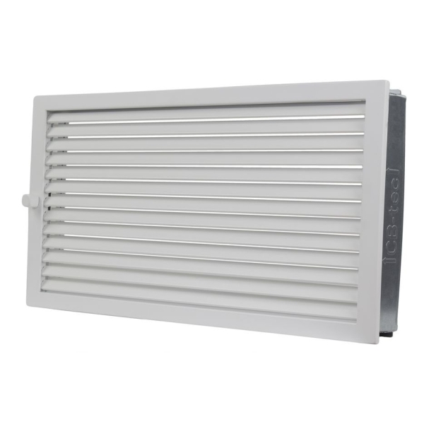 Warmluftgitter, Kachelofengitter weiss 20 x 15 cm
