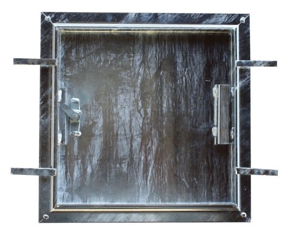 Schachtabdeckung, Riffelblechdeckel mit Rahmen 60 x 80 cm