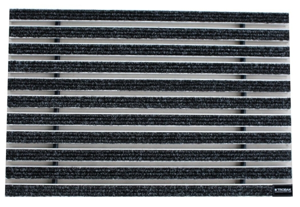 Trobak Schuhabstreifermatte 100 x 50 cm Rips Anthrazit