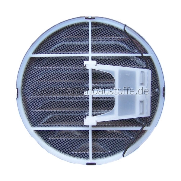 Lüftungsgitter Edelstahl DN 130 mit Klemmfeder fuer Rohre 80-125 mm