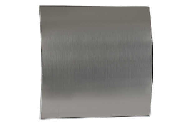 Ventilator AWH 100 für Bad/ WC mit Feuchtigkeitssensor, Design Edelstahlabdeckung gebürstet gebogen