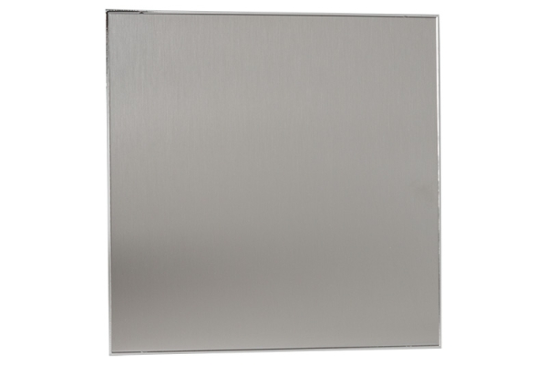 Ventilator AWT 100 für Bad/ WC mit Timer und Nachlaufrelais, Design Edelstahlabdeckung gebürstet gerade