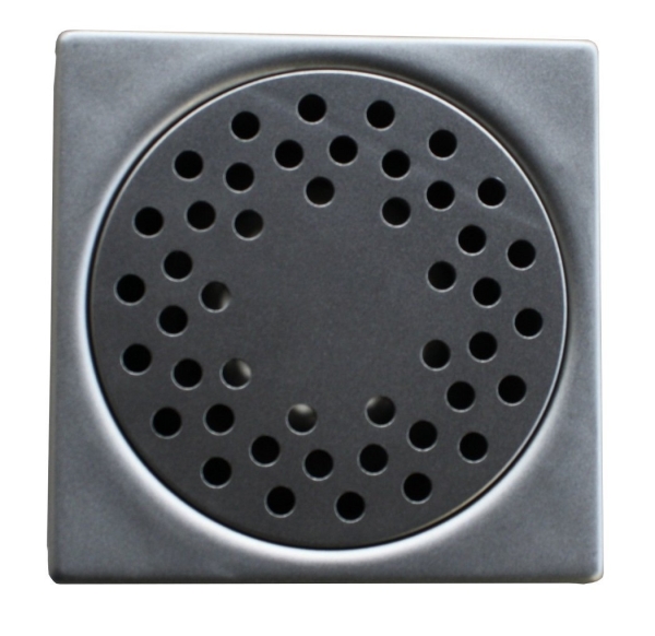 Edelstahl Bodenablauf, Kellerablauf 15 x 15cm senkrechter Abgang DN 50