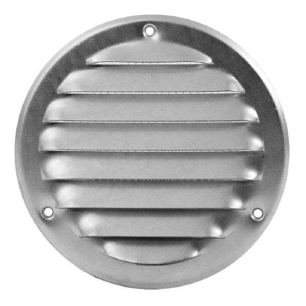 Lüftungsgitter Durchmesser 140 mm Metall VZ mit Insektenschutz, Schrauben, Dübel