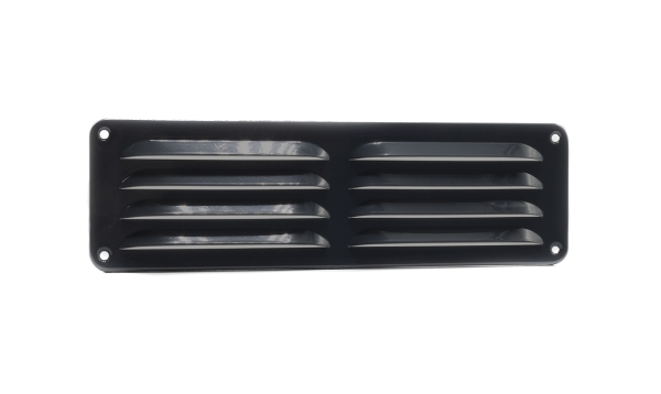 Lüftungsgitter Aluminium anthrazit 300 x 90 mm incl. Insektenschutz, Schrauben, Dübel