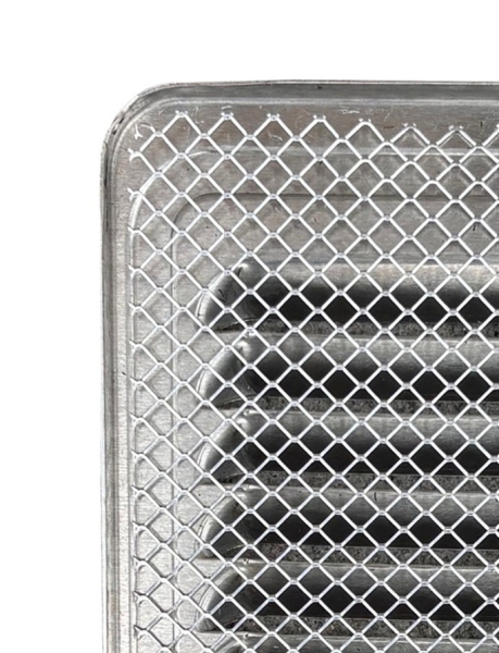 Lüftungsgitter Aluminium natur Rückseite