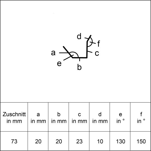 Blendrahmenprofil Aluminium natur Länge 1,25 Meter