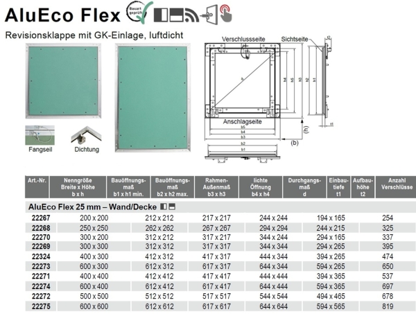 Datenblatt Alu ECO Flex25mm Einlagen