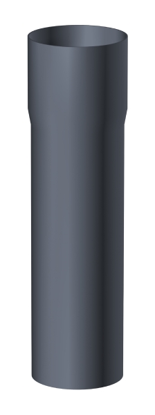 TROBAK - Fallrohr 60 mm 2 Meter mit Muffe Aluminium anthrazit