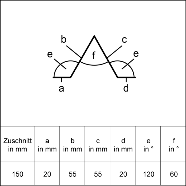 Hutprofilblech Aluminium anthrazit Länge 1,25 Meter