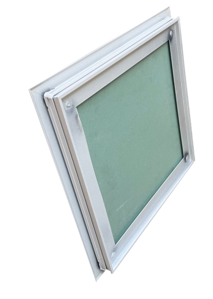 Rückseite Revisionstür 200 x 200 mm weiss luftdicht, staubdicht, schlagregendicht