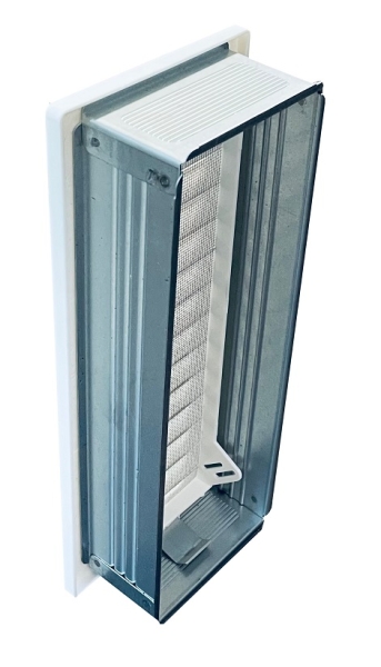 Lüftungsgitter mit Rahmen Einbaumass 90 x 280 mm
