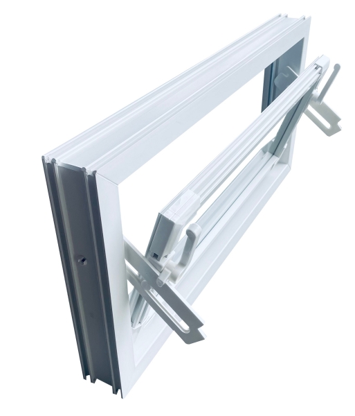 Kellerfenster weiss 90 x 60 cm Isolierglas UG-Wert 3,3