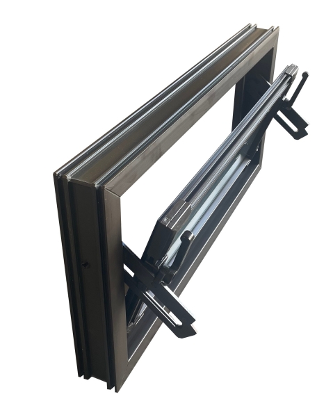 Kellerfenster braun 90 x 40 cm Isolierglas UG-Wert 3,3