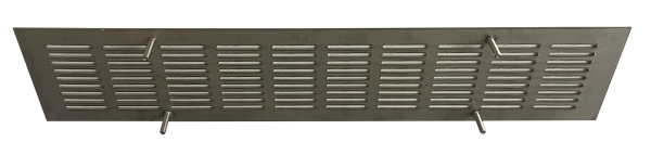 Rückseite Lüftungsblech, Stegblech Edelstahl gebürstet 400 x 80 mm