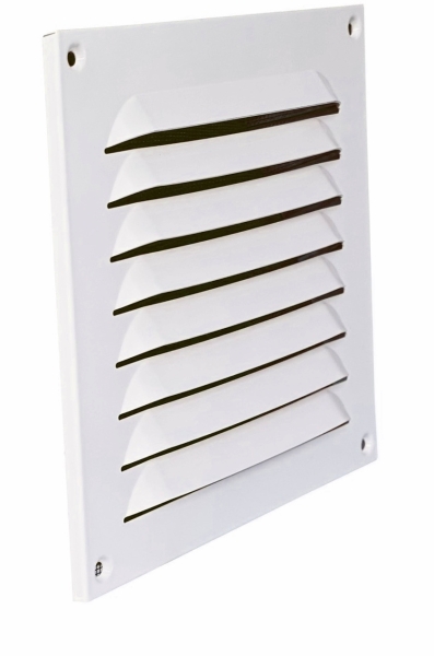 Lüftungsgitter Aluminium weiß rechteckig 200 x 200 mm