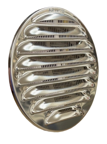 Variables Lüftungsgitter Edelstahl DN 130 für Rohre 80-125 mm