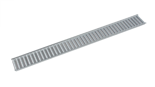 Laubschutz Set 3 x Aluminium Simpel für ACO Standardline und Hexaline Entwässerungsrinne mit Stahlstegrost mit Rosthaken