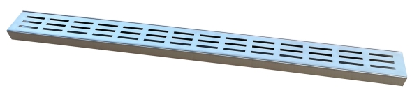 Entwässerungsrinnen Edelstahl superflach Rost Längsschlitzdesign SET Typ 8, System 35/80