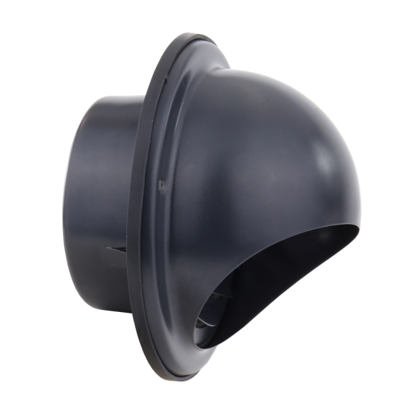 Luftkugel Edelstahl schwarz mit Stutzen für Rohre DN 160