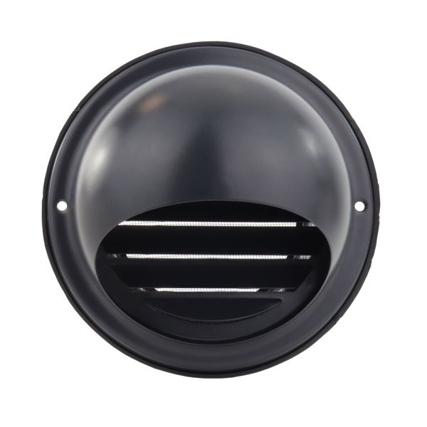 Luftkugel Edelstahl schwarz mit Stutzen für Rohre DN 200