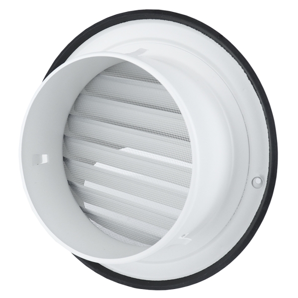 Luftkugel Edelstahl weiß mit Stutzen für Rohre DN 160