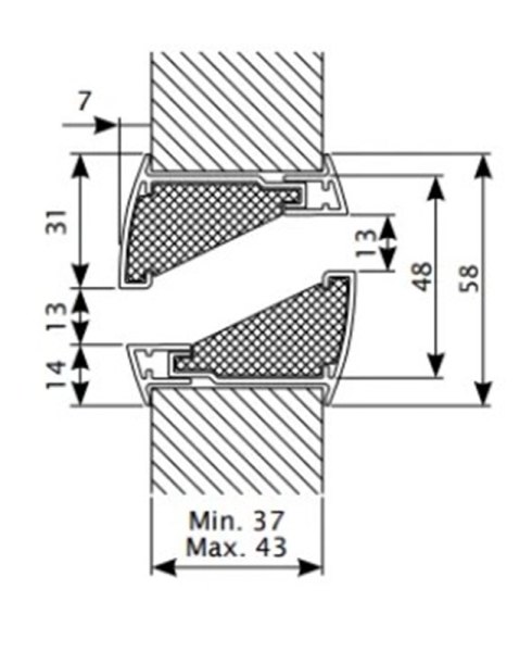 Türlüfter Eleganta Aluminium eloxiert 425 x 48mm