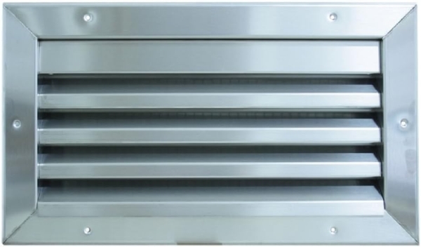 Lamellengitter feststehend aus Edelstahl 30 x 30 cm