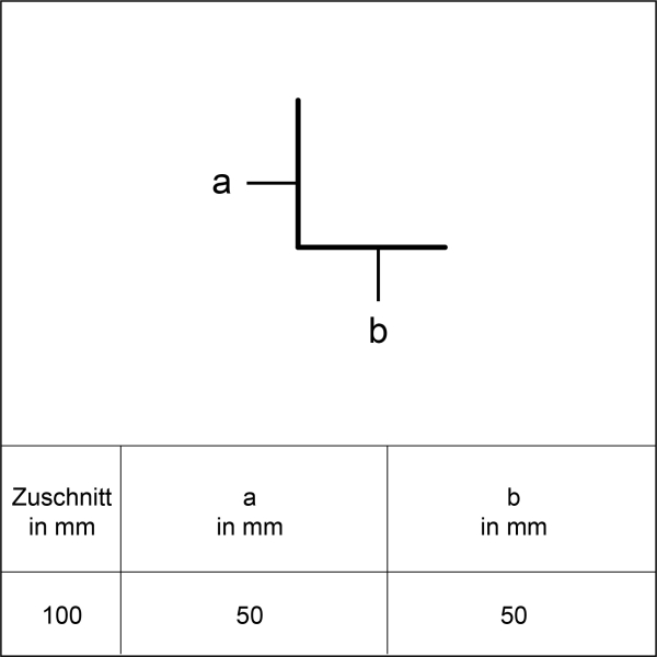 Winkelprofil 50 x 50mm Aluminium anthrazit Länge 1,25 Meter