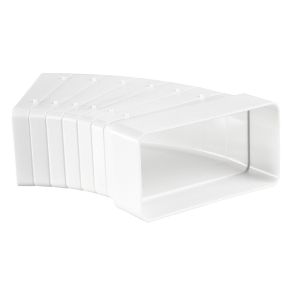 Flachkanalbogen waagerecht abschneidbar für Flachkanal 206 x 60 mm