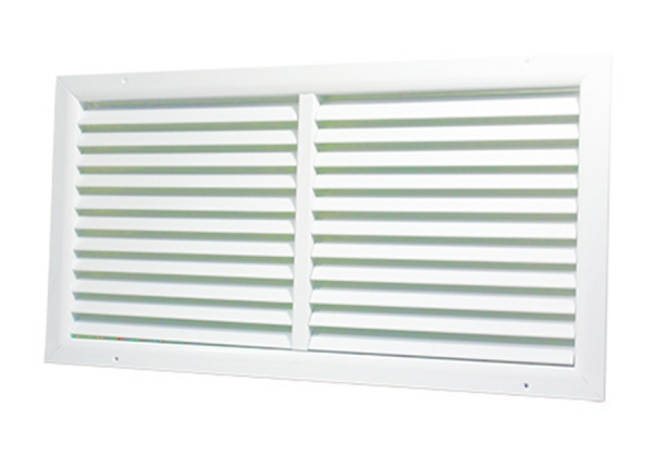 Lüftungsgitter 800 x 800 mm weiss Strangprofil incl. Dichtung, Edelstahlschrauben, Dübel, Insektenschutz