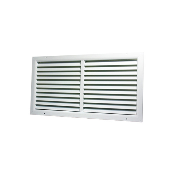 Lüftungsgitter 600 x 350 mm weiss Strangprofil incl. Dichtung, Edelstahlschrauben, Dübel, Insektenschutz