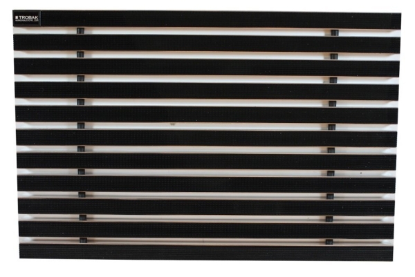 Trobak Schuhabstreifermatte 100 x 50 cm schwarz Gummiprofil