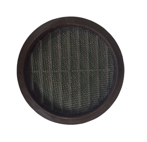 Lüftungsgitter braun DN 100 mm, Insektenschutz Aluminium