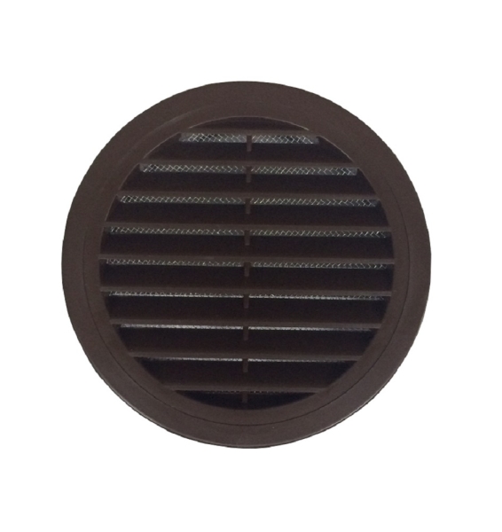 Lüftungsgitter braun DN 100 mm, Insektenschutz Aluminium