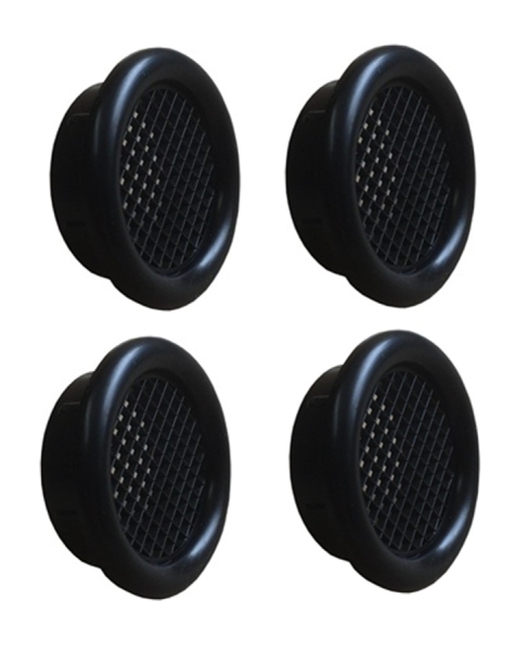 Möbellüfter rund schwarz Durchmesser 56mm (Set 4 Stück)