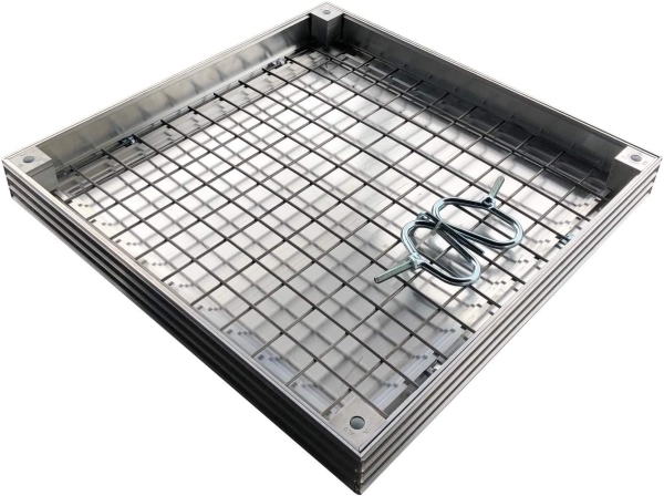 Begehbare Schachtabdeckung 70 x 70cm, lichte Weite 60 x 60cm, Bauhöhe 5cm