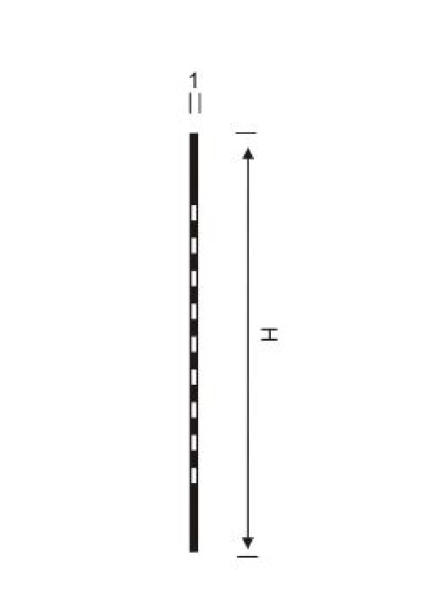 Stabilit Lüftungsgitter (B x H: 457 x 92 mm, Einbaumaß: 433 x 77 mm,  Geeignet für: Türstärken von 35 - 40 mm)