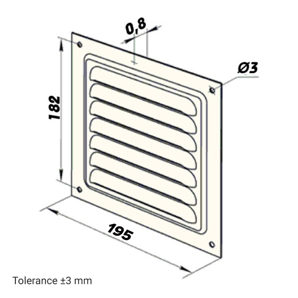 Skizze Lüftungsgitter